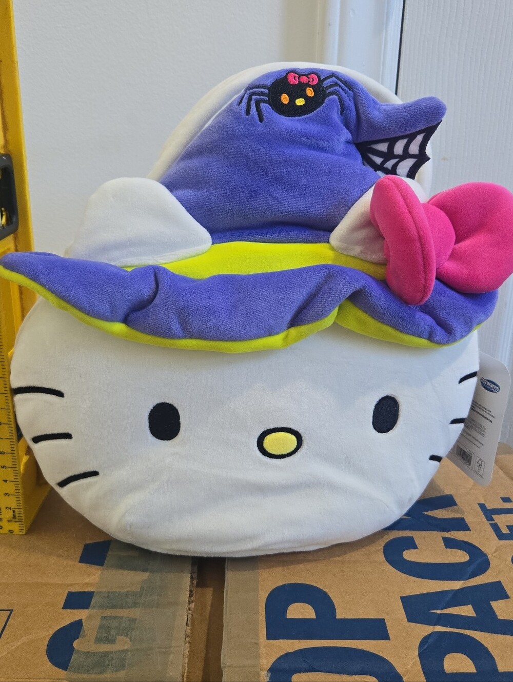 Girls Hello Kitty Witch Plush Halloween Treat Pail Bucket Costume Accessory NWT